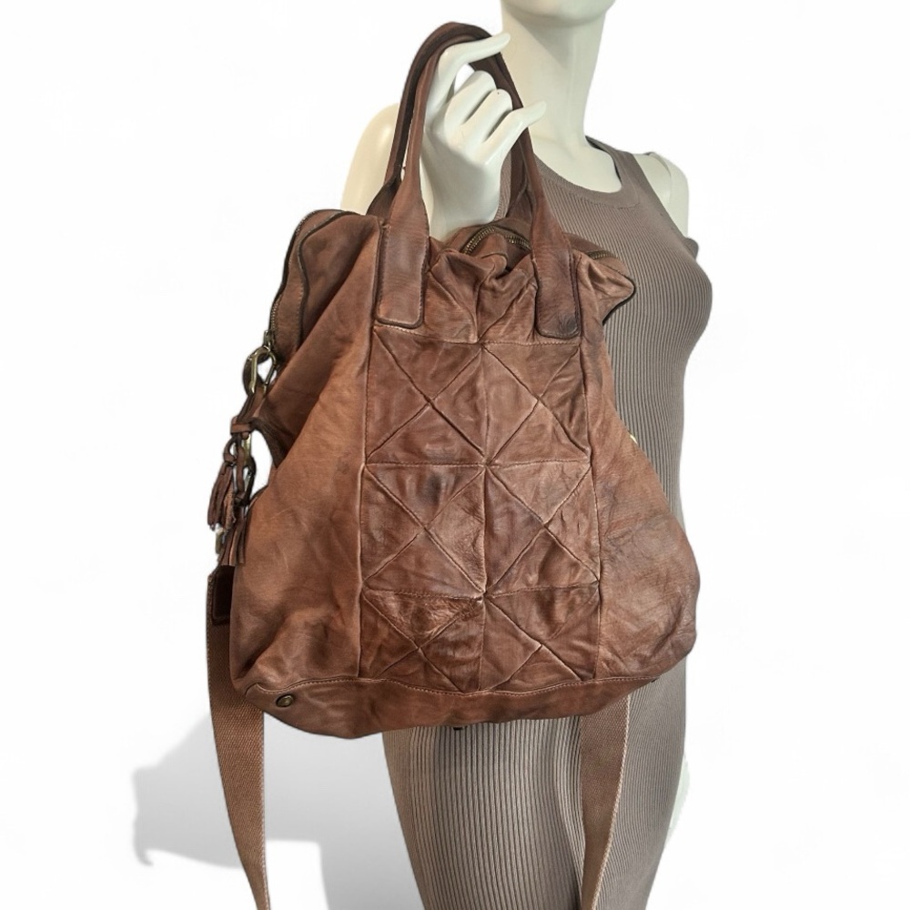 Boho, Slouchy & Distressed Italian Leather Bag